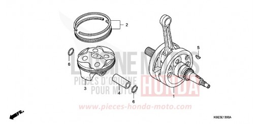 VILEBREQUIN/PISTON CRF150RB8 de 2008